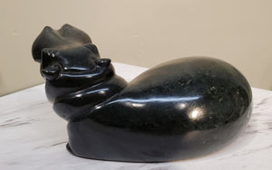 Lounging Hippo. Color Range: Black.