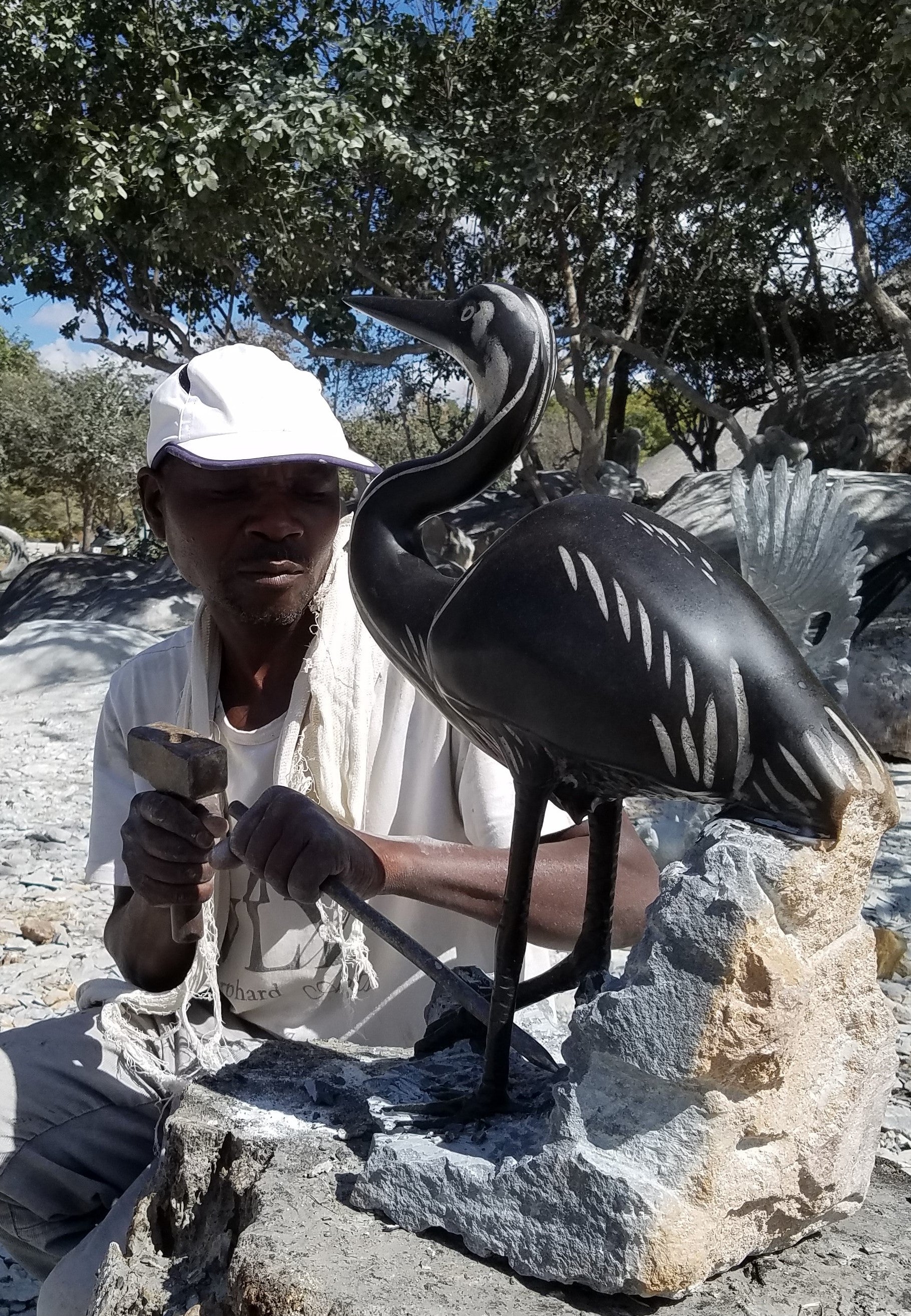 Artist Shephard Deve at Work.